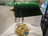 Student Lamp, Green Glass Shade