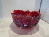 Stunning Red Carnival Bowl