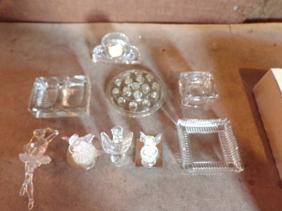 lot of 9 Misc. Glass and Figurines