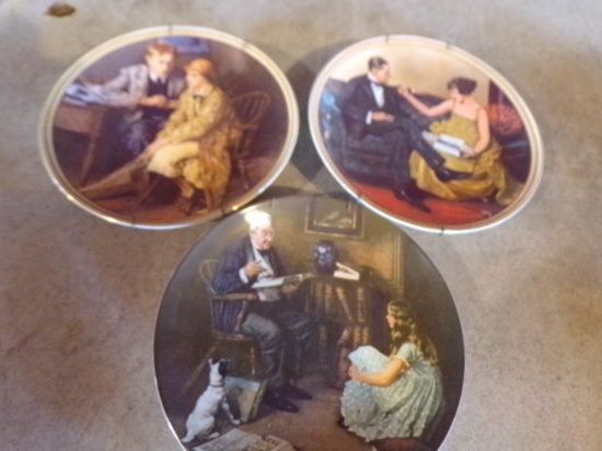 3 NORMAN ROCKWELL Plates