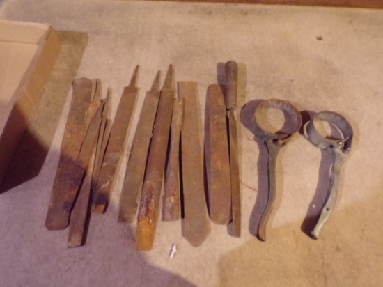 Lot of tools Files and Oil Wrenches