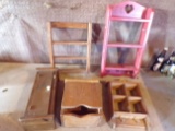 Lot of 5 Wooden shelves