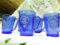 Vintage Cobalt Shirley Temple Cups and Pitcher Set