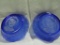 Vintage Cobalt Shirley Temple Bowls