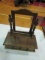 Vintage Wood Vanity Stand with Frame for Mirror, No Mirror