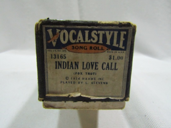 Vintage Vocalstyle Player Piano Song Roll, Original Box
