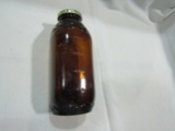 Vintage Shedds Brown Measured Bottle with Lid