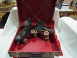 Vintage Roller Skates with Metal Case