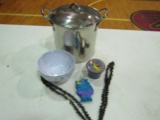 Stock Pot with Lid, Bowls, Necklace