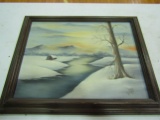 Vintage Framed Signed, Sonya Sams Oil on Canvas