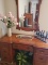 Vintage Wood Desk, Dovetail, Cherry Look