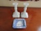 Candlestick Set and Ashtray, Unsigned, 6