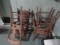 Lot of 4 Antique/Vintage Caine Seat Chairs, No Seats