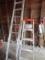 Lot of 2, Werner 14' Extension Ladder and Step Ladder, Aluminum