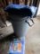 Rubbermaid Trash Can with Lid, on Wheels and 2 Tarps, 1 New 6' x 8'