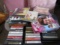 Lot of DVDs, CDs, Cassette Tapes and Box Holder