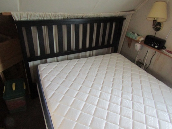 Complete Full Size Bed, Black Headboard