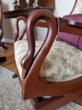 Antique/Vintage Carved Swan Rocker Chair
