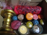 Lot of Candles and Holders, Yankee