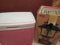 Small Retro Pink Igloo 24 and Coleman Lantern in Box, Green
