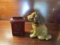 Vintage Cast Iron Coin Banks, Dog and Mail Box
