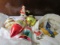 Vintage German and Japan Santa, Ornaments, Bulbs