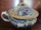 Rare Wood and Son, England, Large Flow Blue Chamber Pot