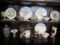 Antique/Vintage Glass, 2 Shelves, Plates, Vases, Etc.