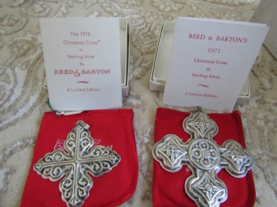 Sterling Silver Reed & Barton L.E. 1971 & 78 Ornaments, 1.18 oz