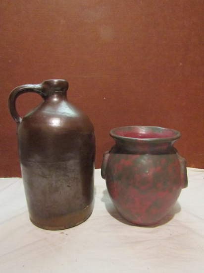 Vintage Pottery Vase and Jug