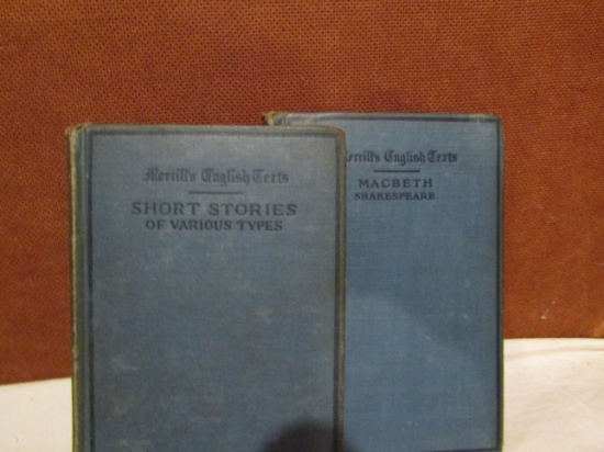 Merrills English Texts, MacBeth 1911, Short Stories 1920