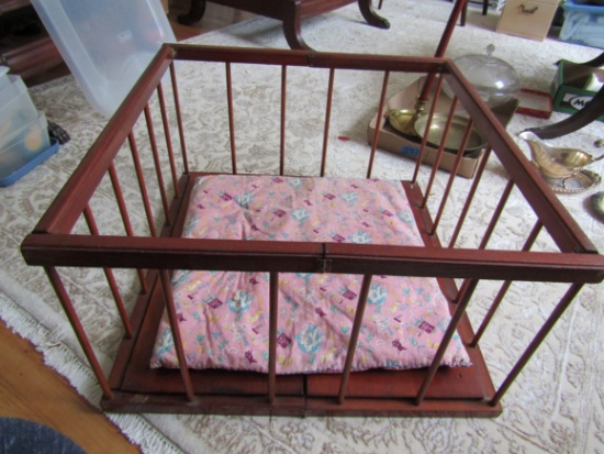 Nice, Whitney Bros. Vintage Doll Playpen, Stamped