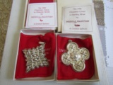 Sterling Silver Reed & Barton L.E. 1986 & 89 Ornaments, .92 oz