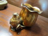 Antique Quadruple Plate Silver Baby Bird/Chick Wishbone Match/Toothpick Holder