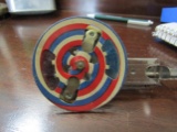 Vintage 4th of July Toy, Mechanical Litho Spinning Sparking Wheel, Works