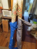 Lot of 2 Rolls of Fabric, Floral Designs, 57