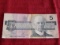 1986 Canada 5 Dollar Currency, EOC