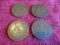 Lot of 4, Georgois V Great Britain 1 Penny, 1915, 1927, 1929, 1939