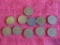 Lot of 12 Indian Head Pennies, 1900-1907