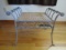 Heavy Metal and Silver Wicker End Table, Like New, Matches Lots 3 and 4