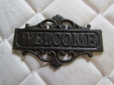 Cast Iron Welcome Sign
