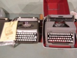 Lot of 2, Vintage Manual Typewriters, Smith-Corona Corsair Deluxe and Royal Quiet De Luxe