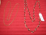 925 Twisted Gold Tone Necklace and Marvella Necklace