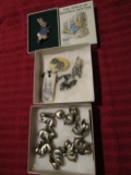 Vintage Rabbit Jewelry Beatrix Potter  and Bracelet, Pins, Necklace