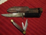 Lot of 2 , Knives, Craftsman Pocket Knive, Solinger Knife with Sheath