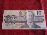 1989 Canada 10 Dollar Paper Currency, ADZ