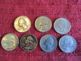 Lot of 7 Quarters, Ohio, 1954, 1964, 2-1967, 1992, 1996