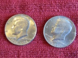 Lot of 2 Kennedy Bicentennial Half Dollar Coins, 1976