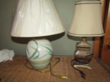 Lot of 2 Accent Lamps, 1-Pottery
