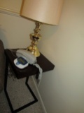 Pier One End Table with Lamp, Phone and Caller ID